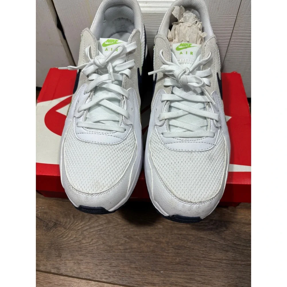 Nike Air Max Excee Men's White Gold‎ Black Neon Running Shoes Size 9.5